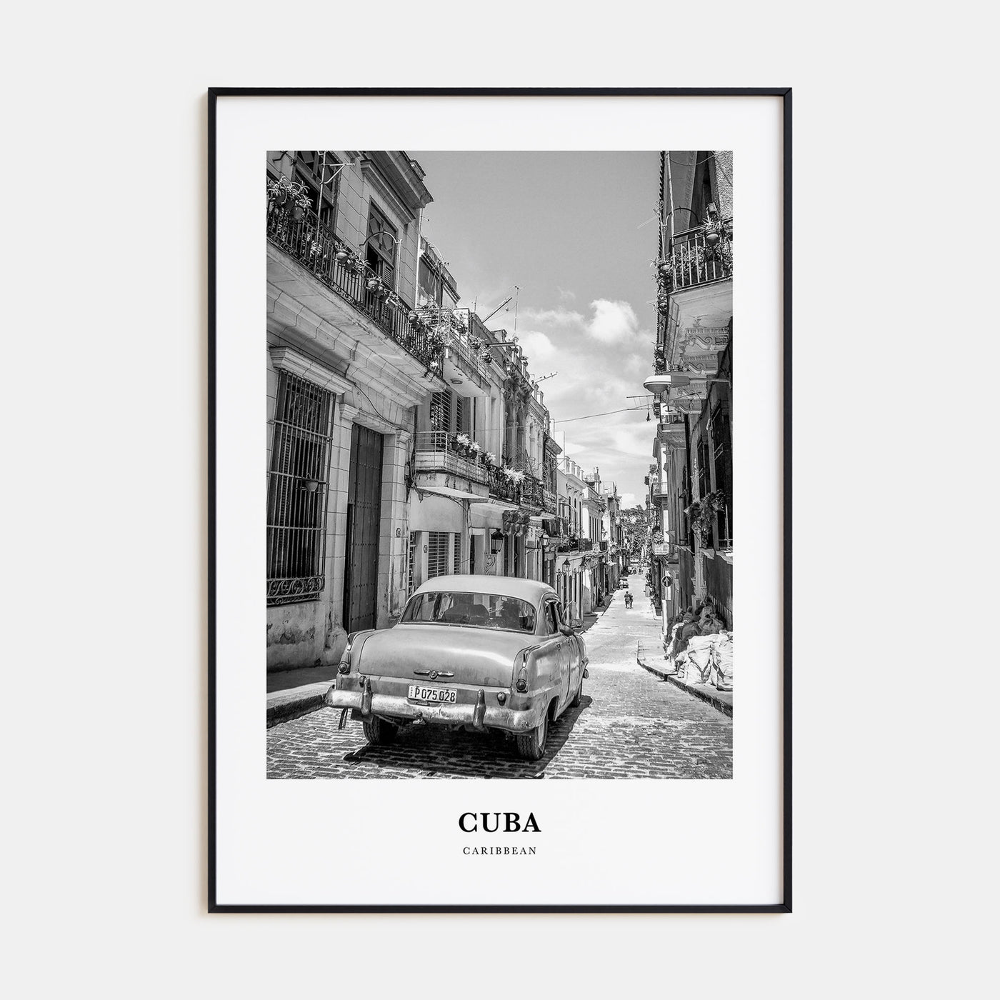 Cuba Portrait B&W No 2 Poster