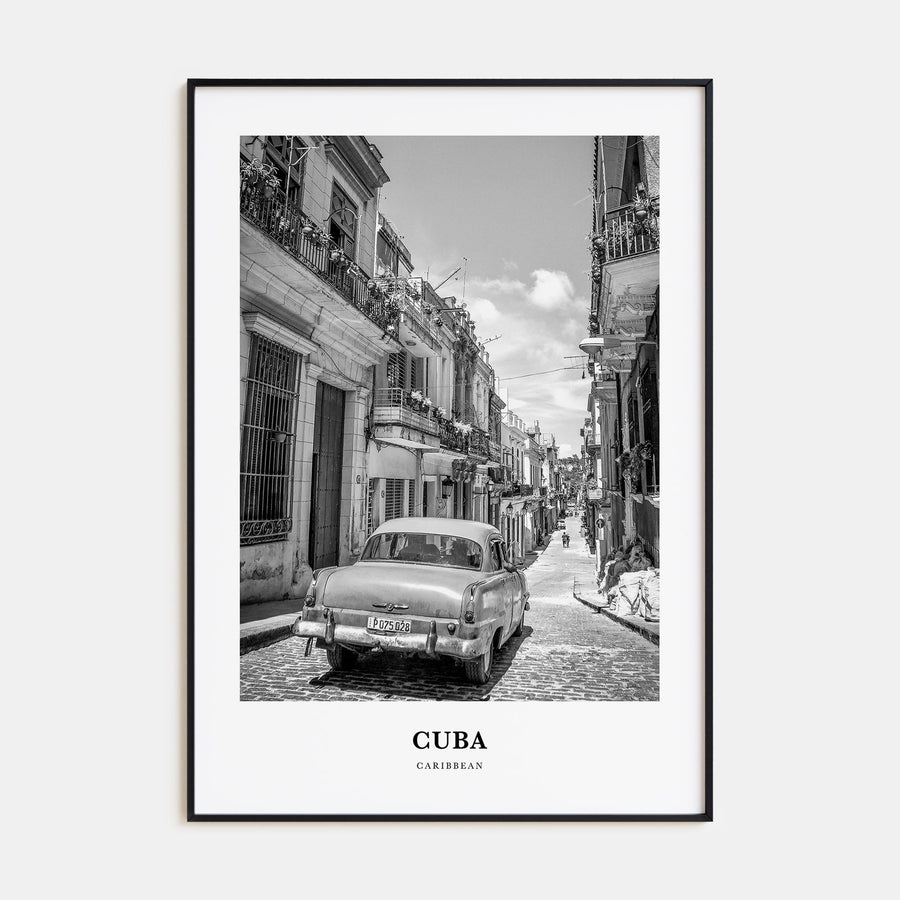 Cuba Portrait B&W No 2 Poster