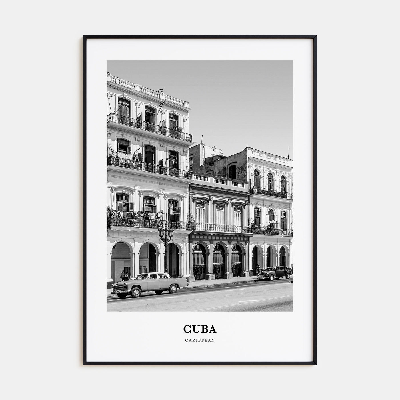 Cuba Portrait B&W No 3 Poster
