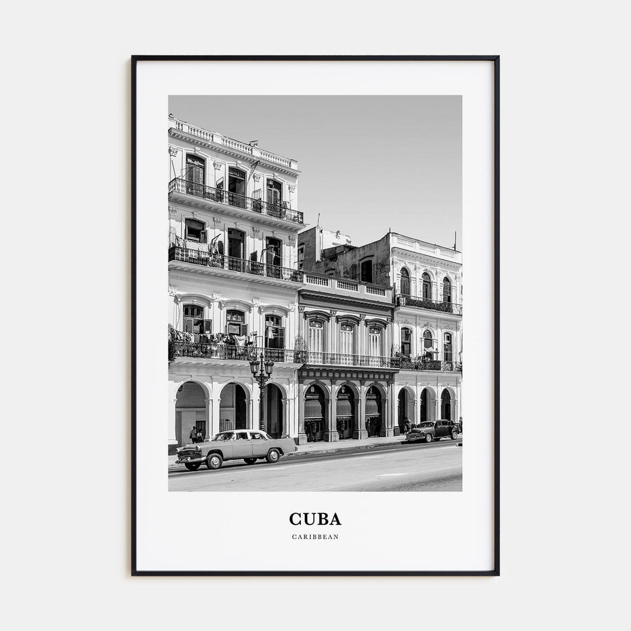Cuba Portrait B&W No 3 Poster