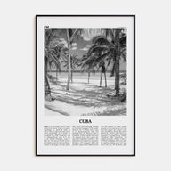 Cuba Travel B&W No 3 Poster