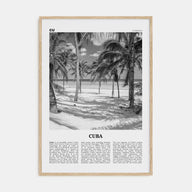 Cuba Travel B&W No 3 Poster
