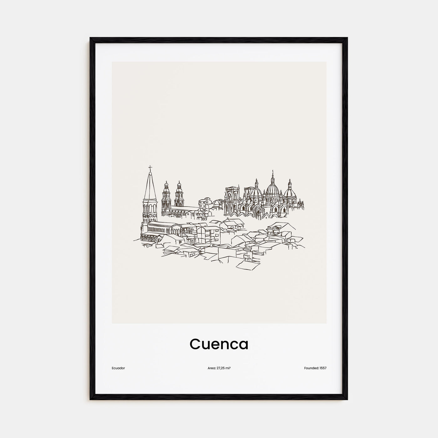 Cuenca, Ecuador Drawn Poster