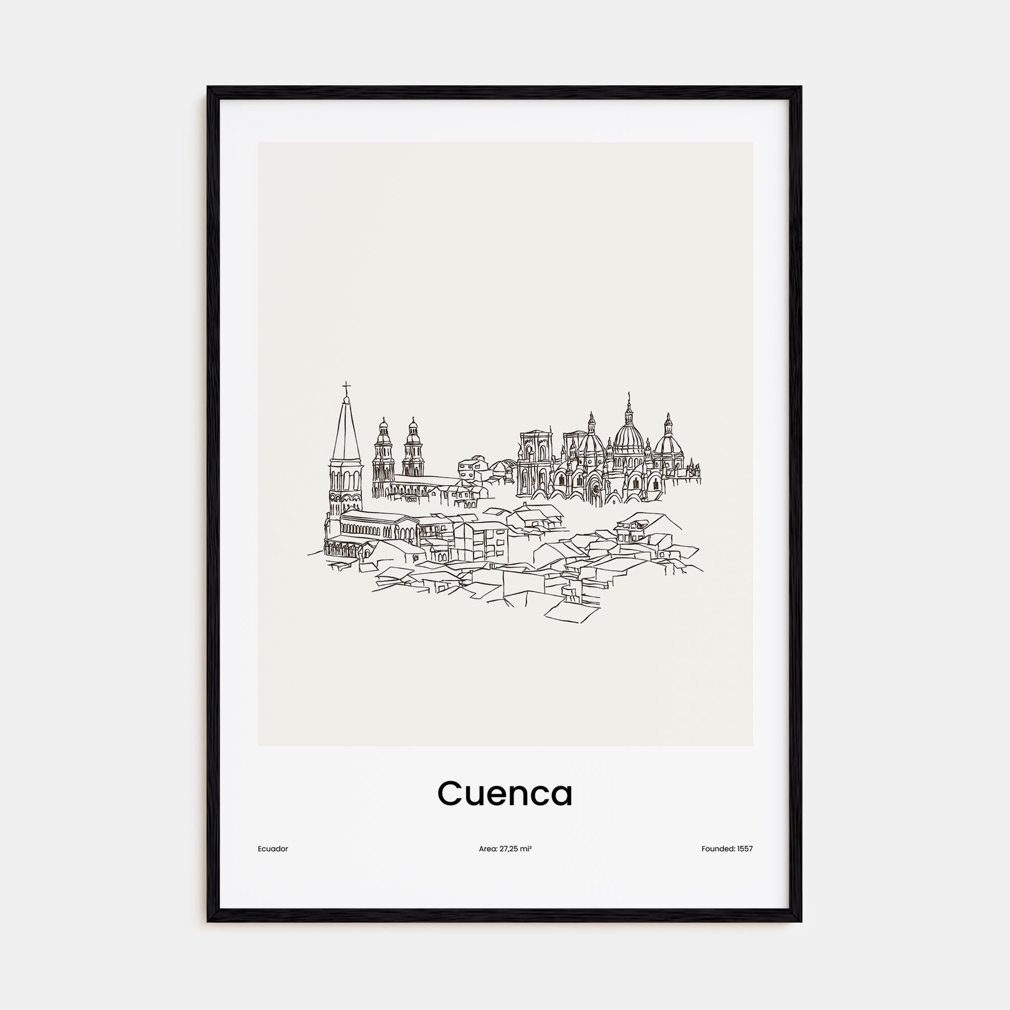 Cuenca, Ecuador Drawn Poster