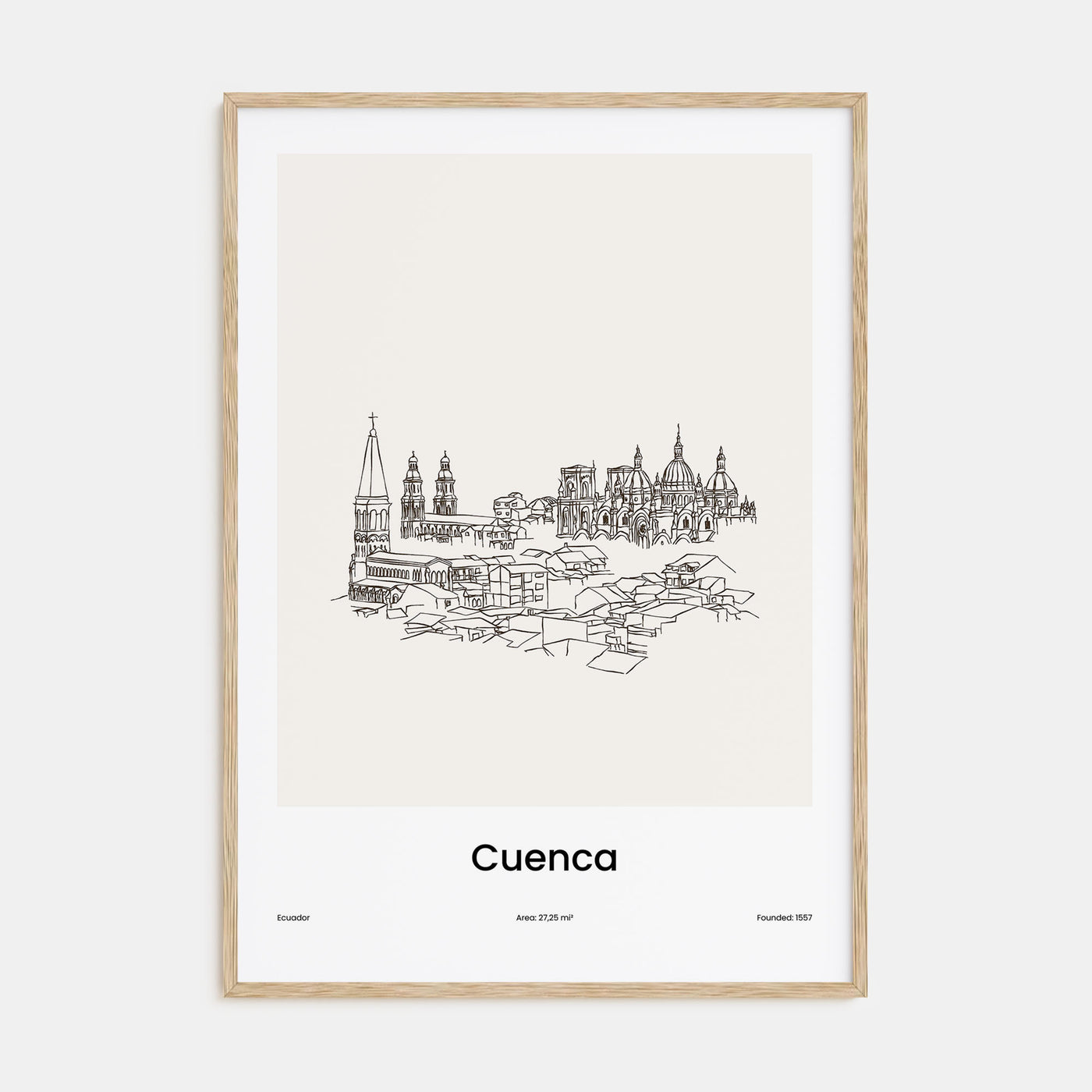 Cuenca, Ecuador Drawn Poster
