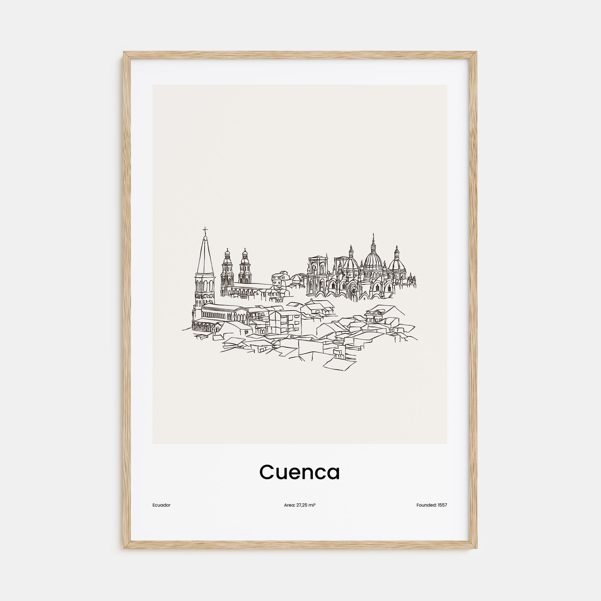Cuenca, Ecuador Drawn Poster