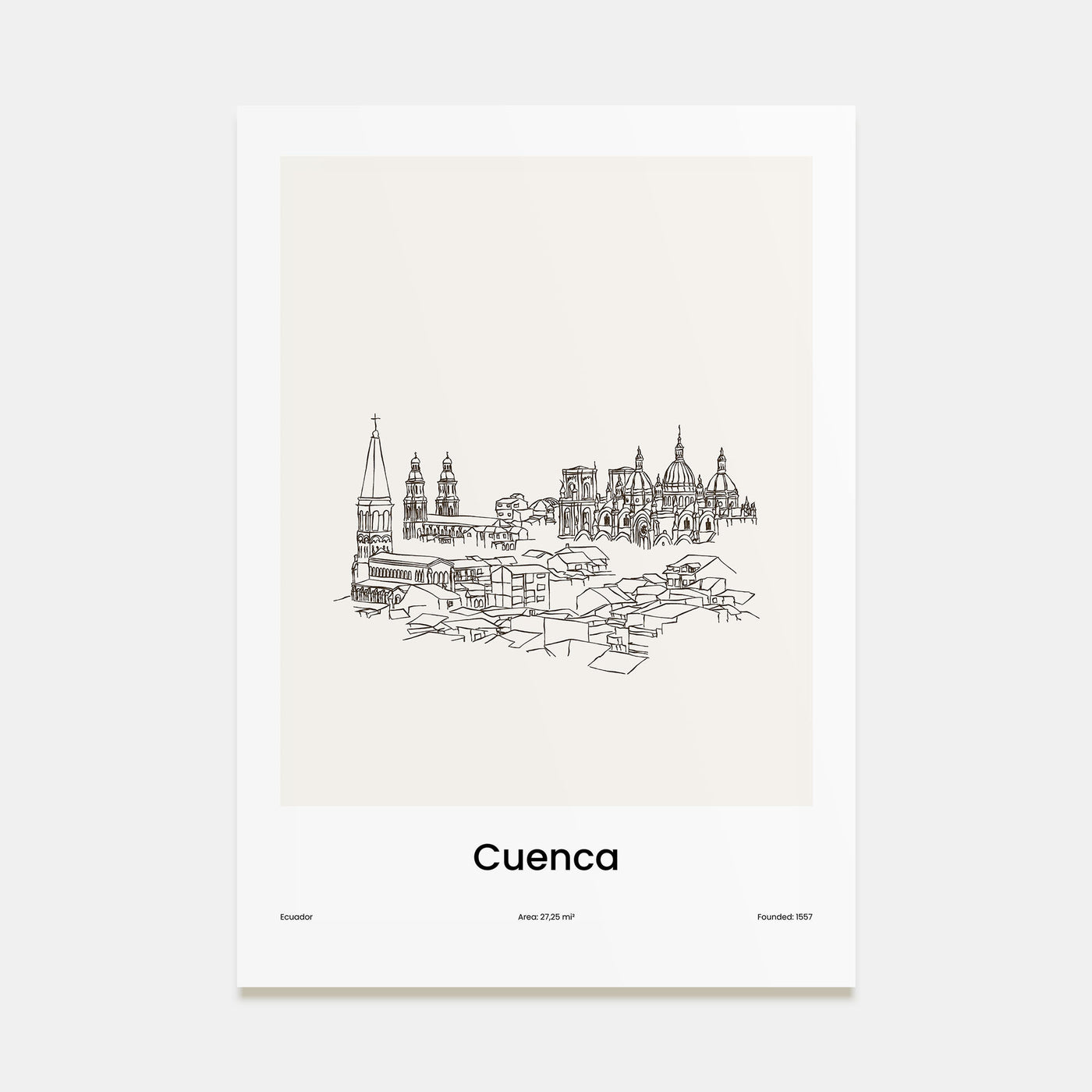 Cuenca, Ecuador Drawn Poster