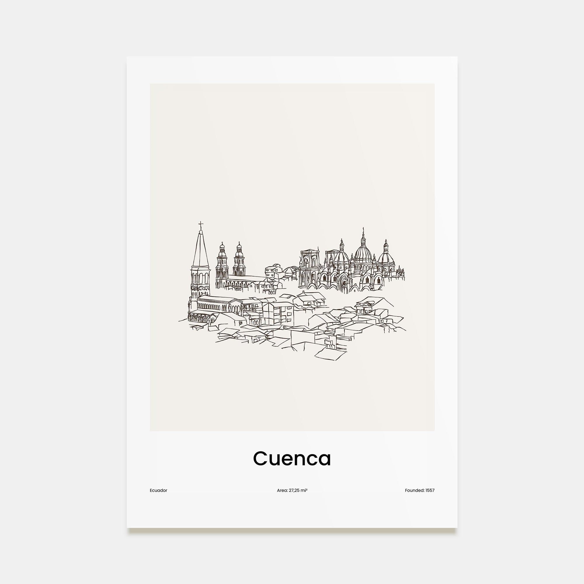 Cuenca, Ecuador Drawn Poster