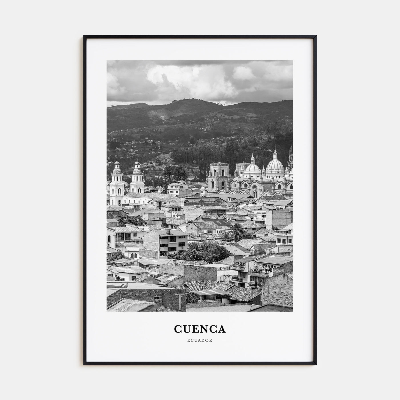 Cuenca, Ecuador Portrait B&W Poster