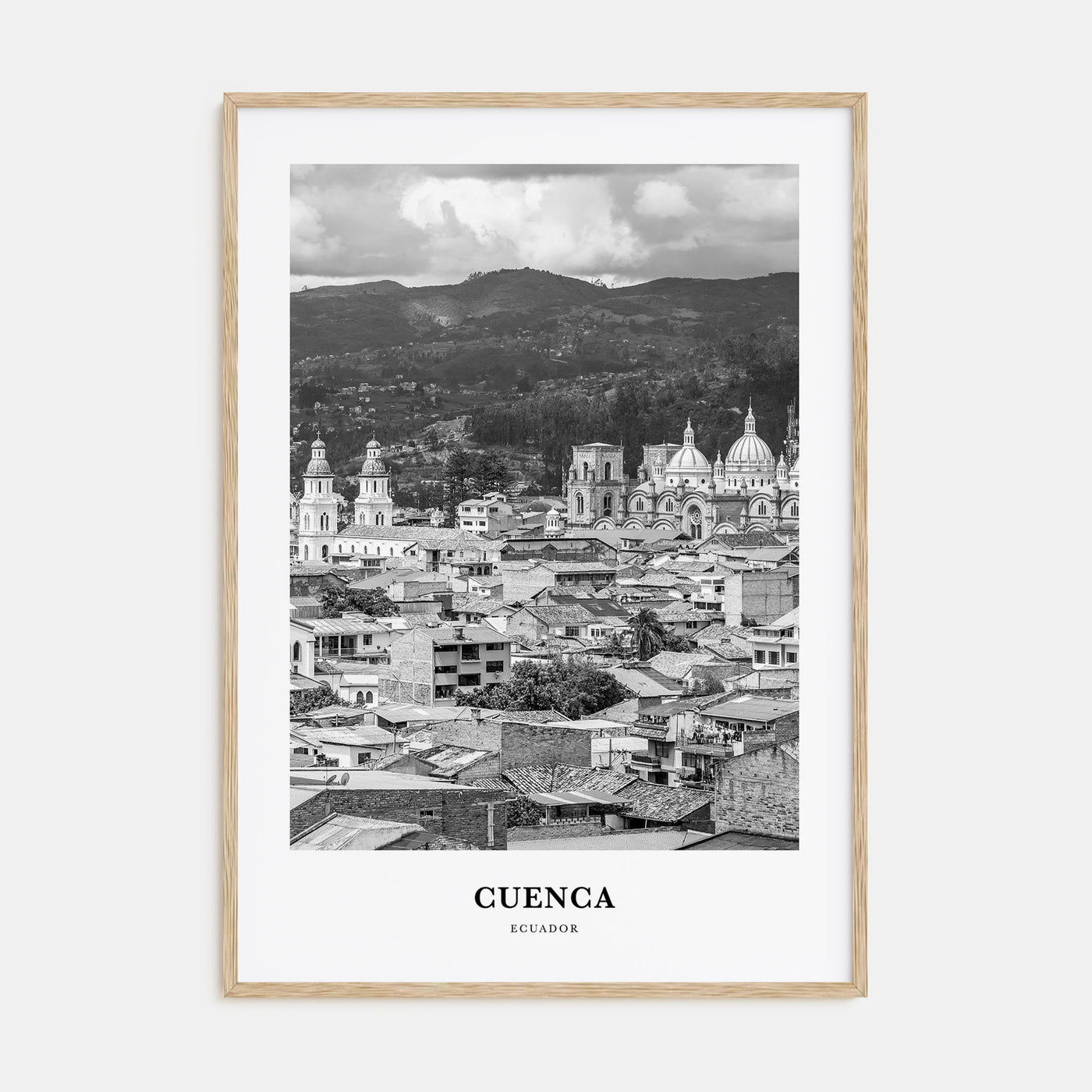Cuenca, Ecuador Portrait B&W Poster