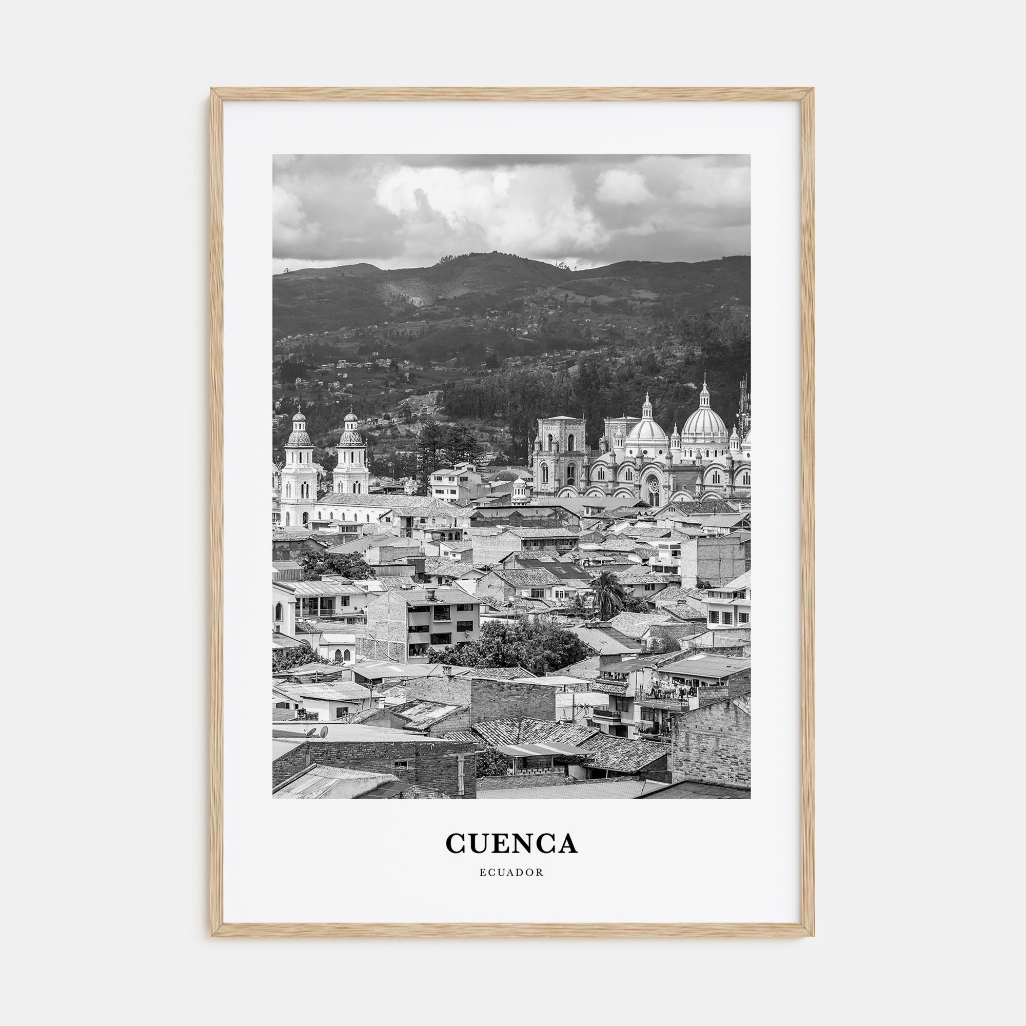 Cuenca, Ecuador Portrait B&W Poster