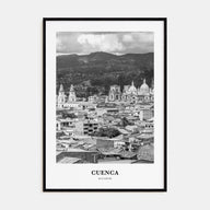 Cuenca, Ecuador Portrait B&W Poster
