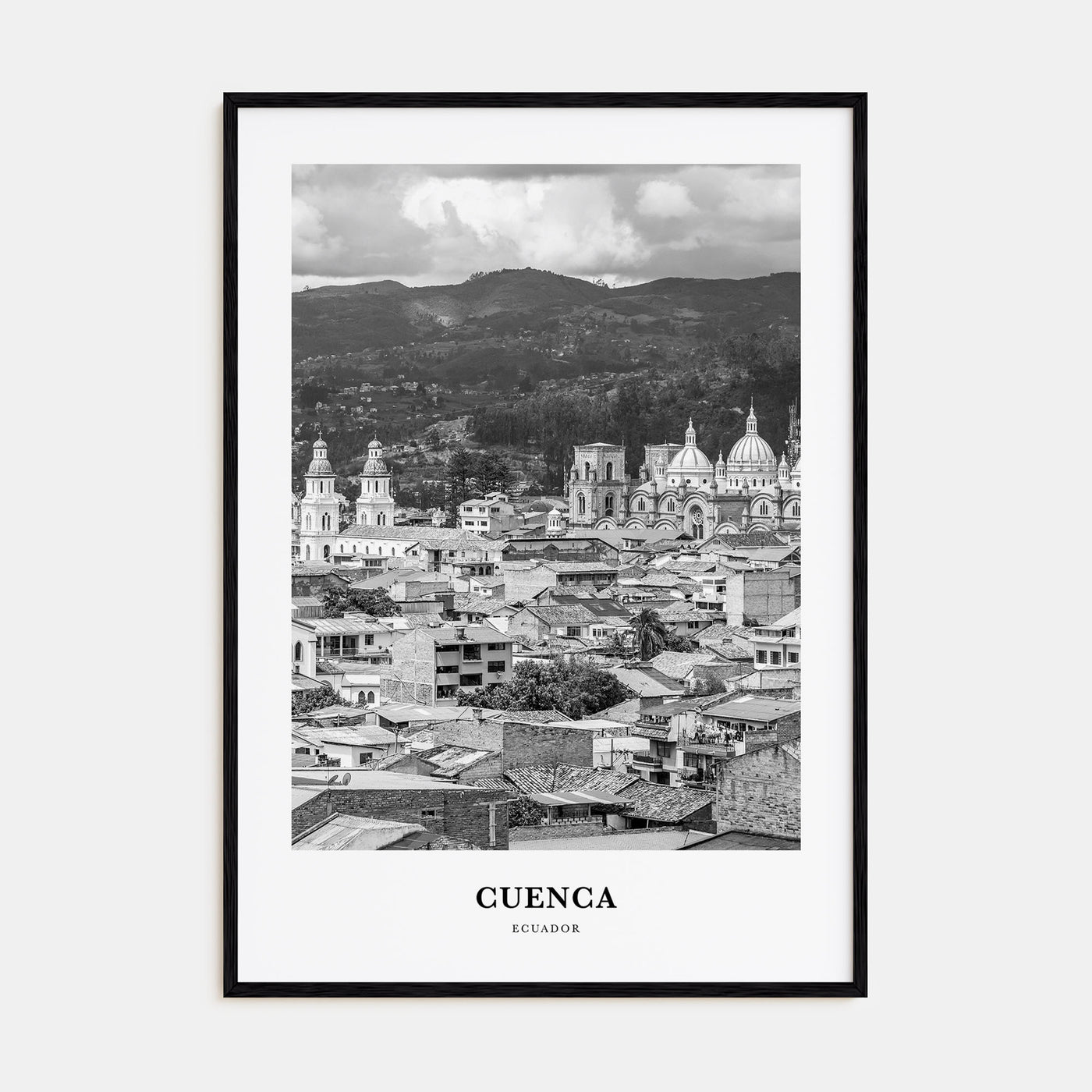 Cuenca, Ecuador Portrait B&W Poster