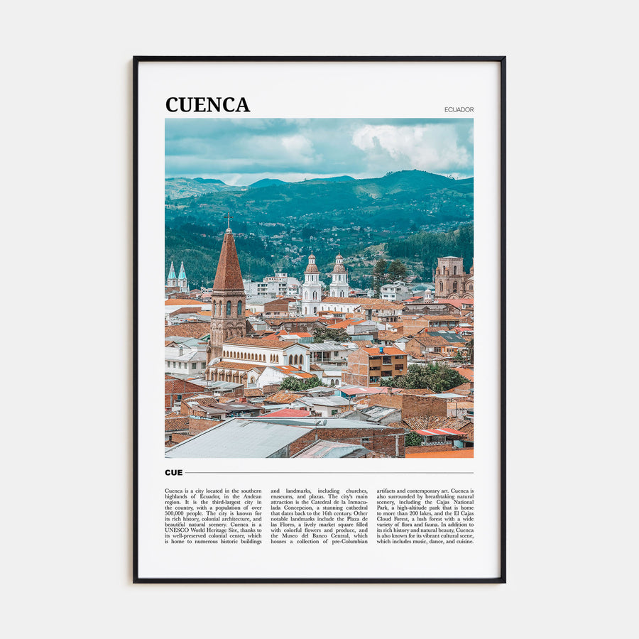 Cuenca, Ecuador Travel Color Poster