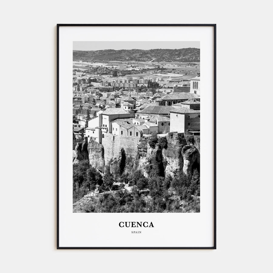 Cuenca, Spain Portrait B&W Poster