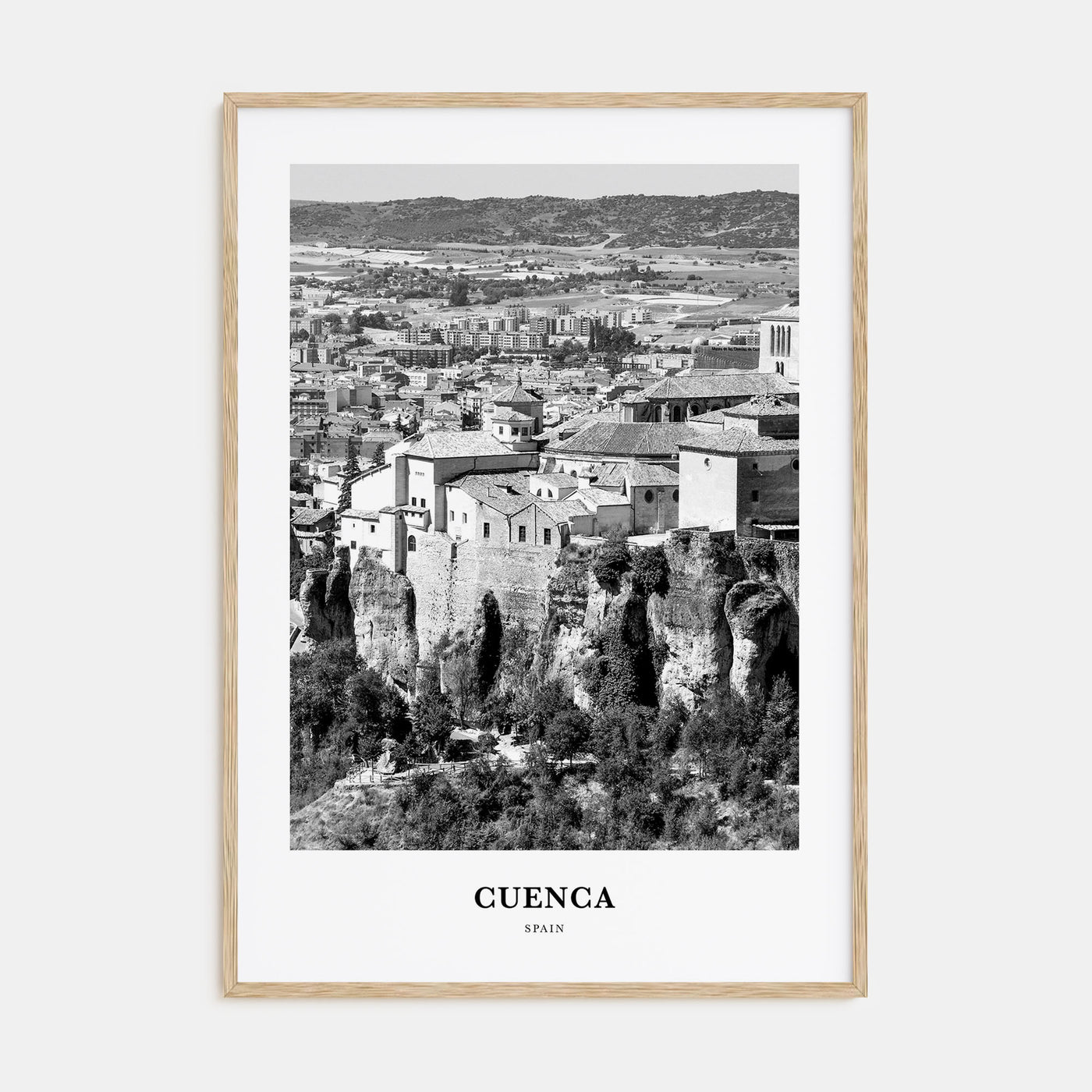 Cuenca, Spain Portrait B&W Poster