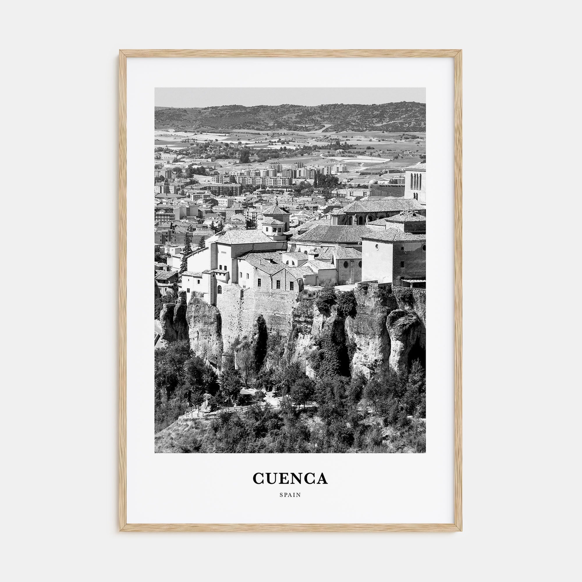 Cuenca, Spain Portrait B&W Poster