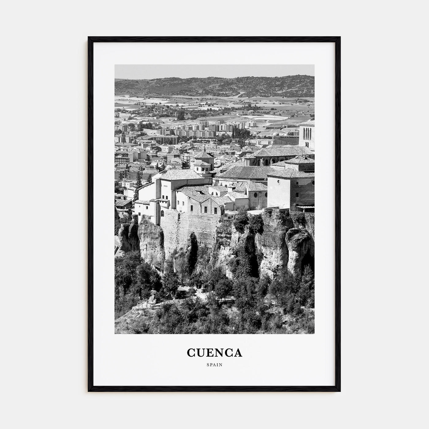 Cuenca, Spain Portrait B&W Poster