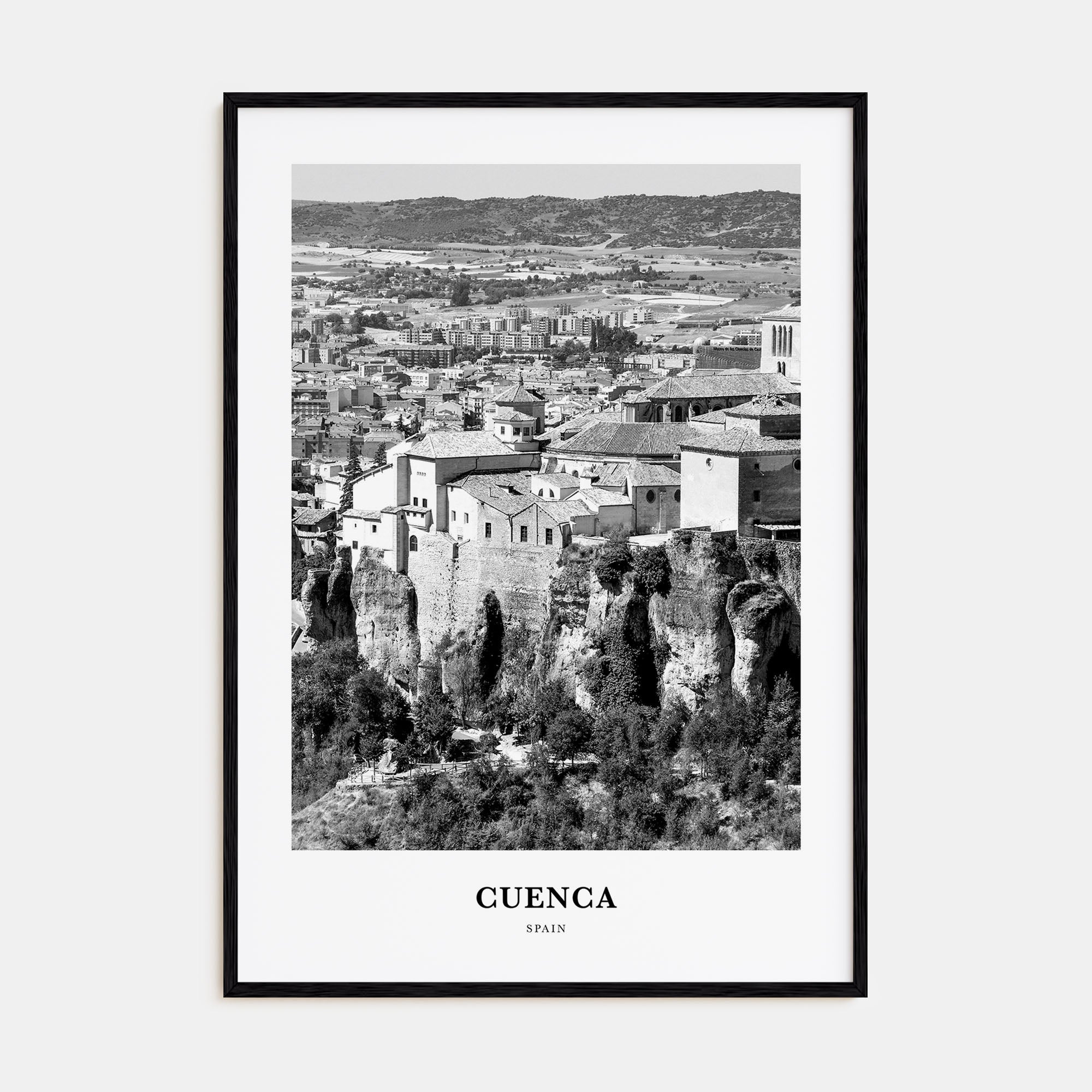 Cuenca, Spain Portrait B&W Poster