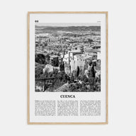 Cuenca, Spain Travel B&W Poster