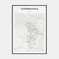 Cuernavaca Map Portrait Poster