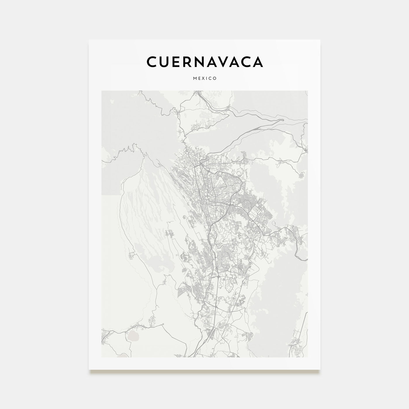 Cuernavaca Map Portrait Poster