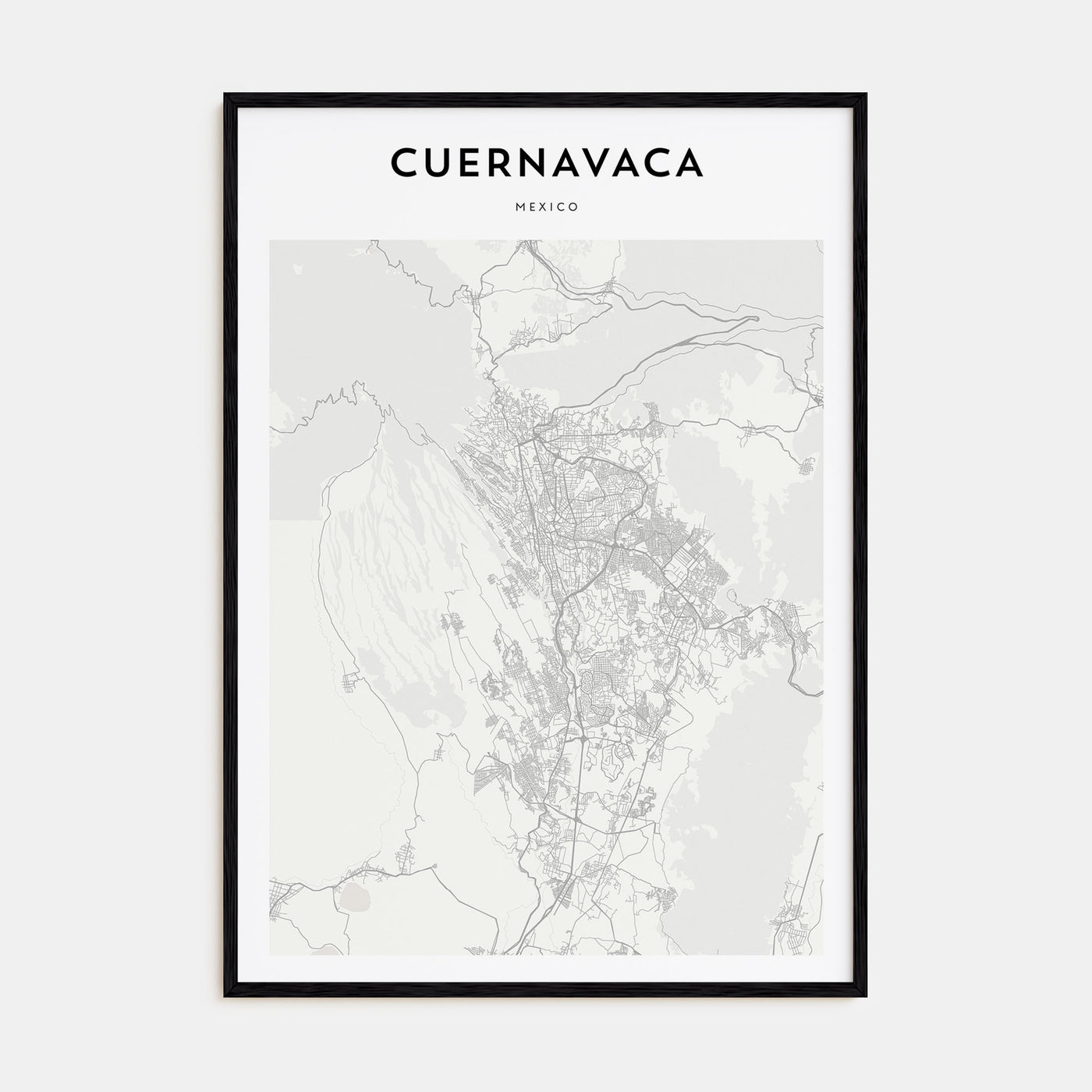 Cuernavaca Map Portrait Poster