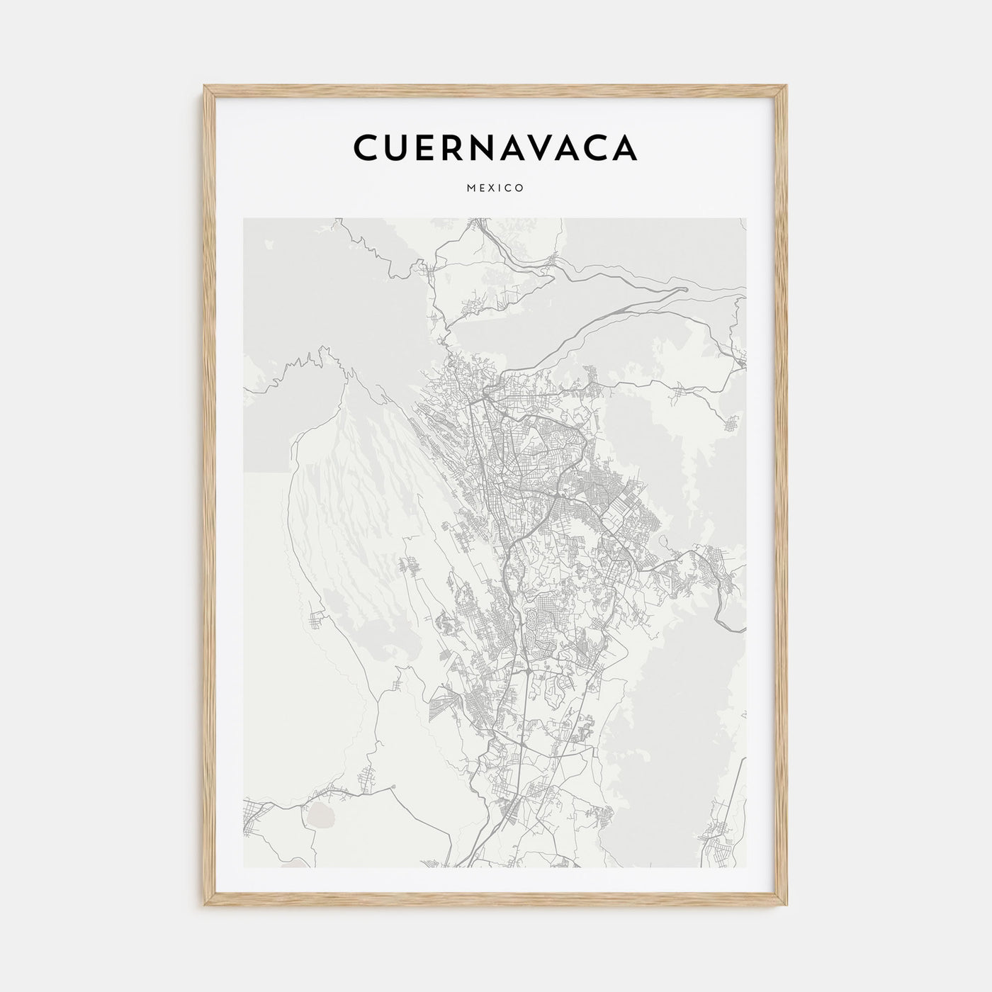 Cuernavaca Map Portrait Poster