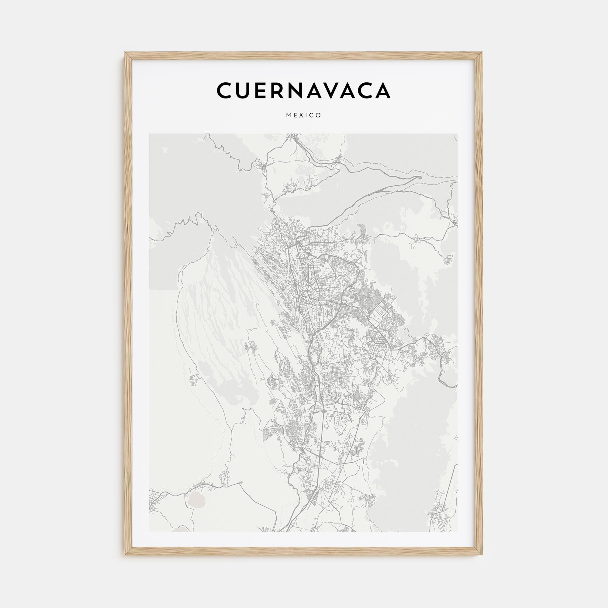 Cuernavaca Map Portrait Poster