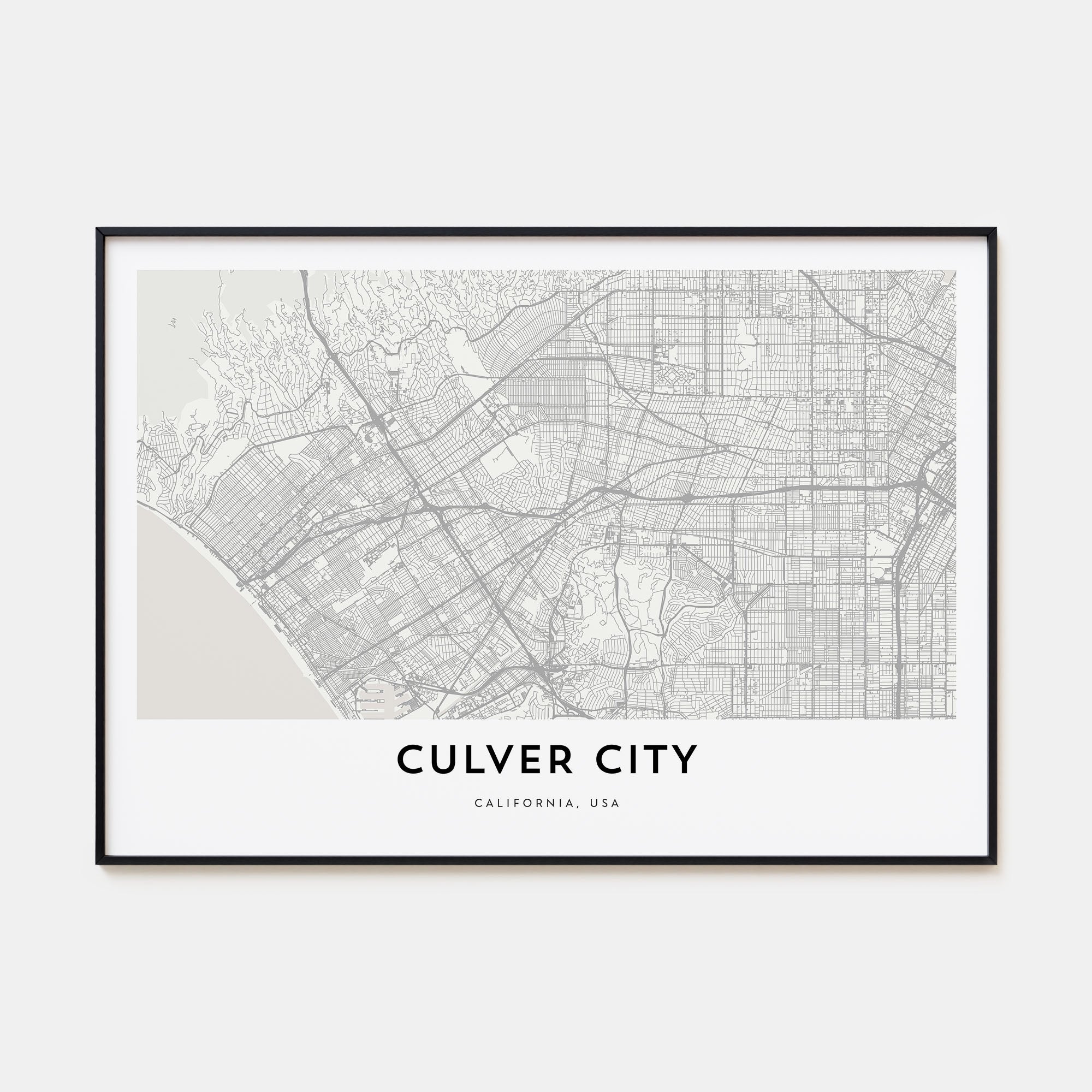Culver City Map Landscape Poster