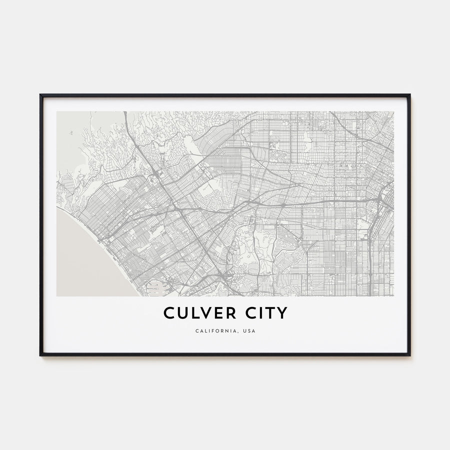 Culver City Map Landscape Poster