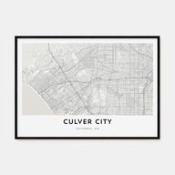 Culver City Map Landscape Poster