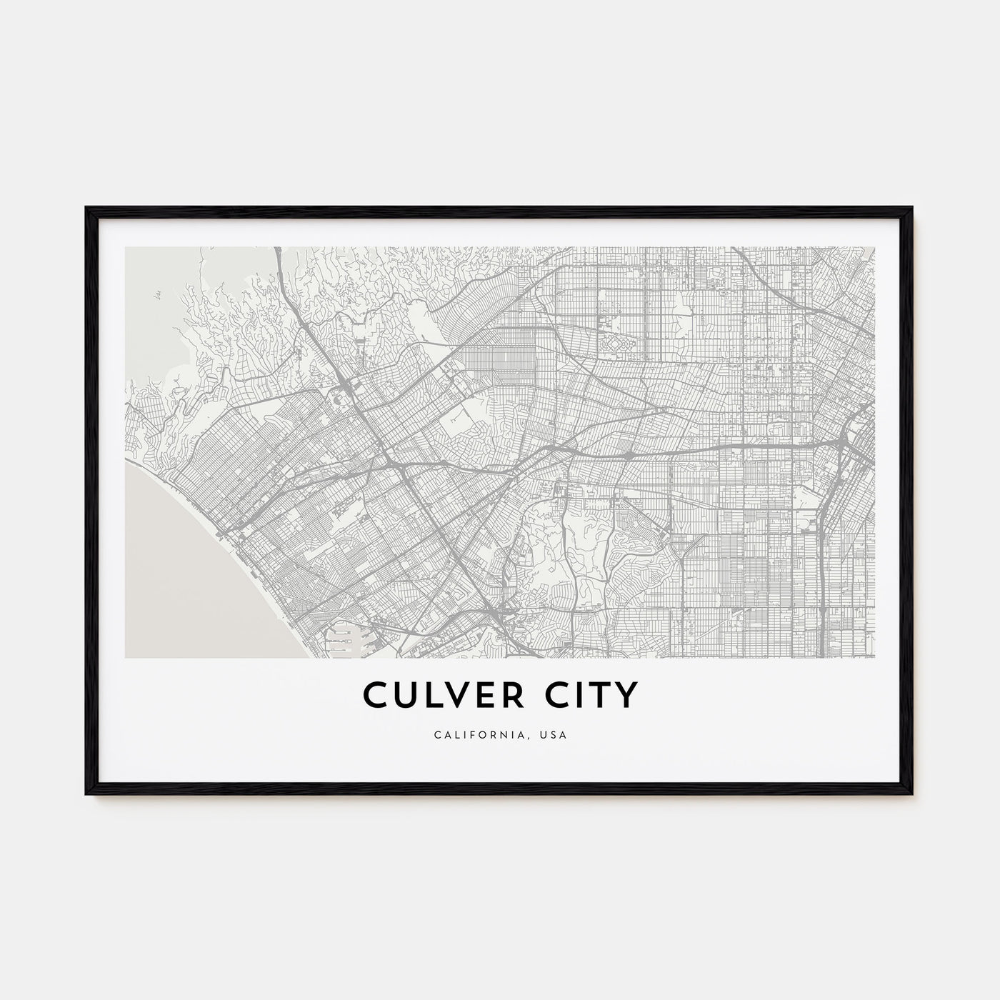 Culver City Map Landscape Poster