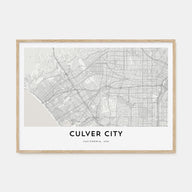 Culver City Map Landscape Poster