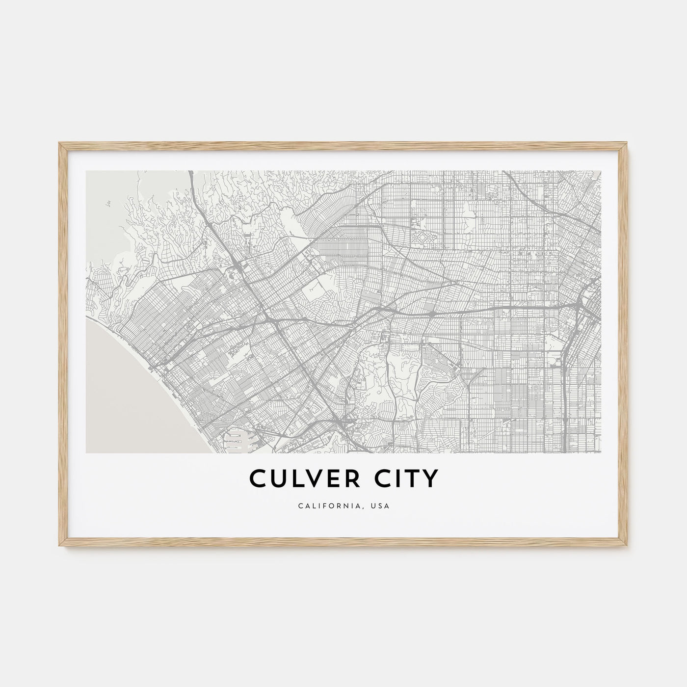 Culver City Map Landscape Poster