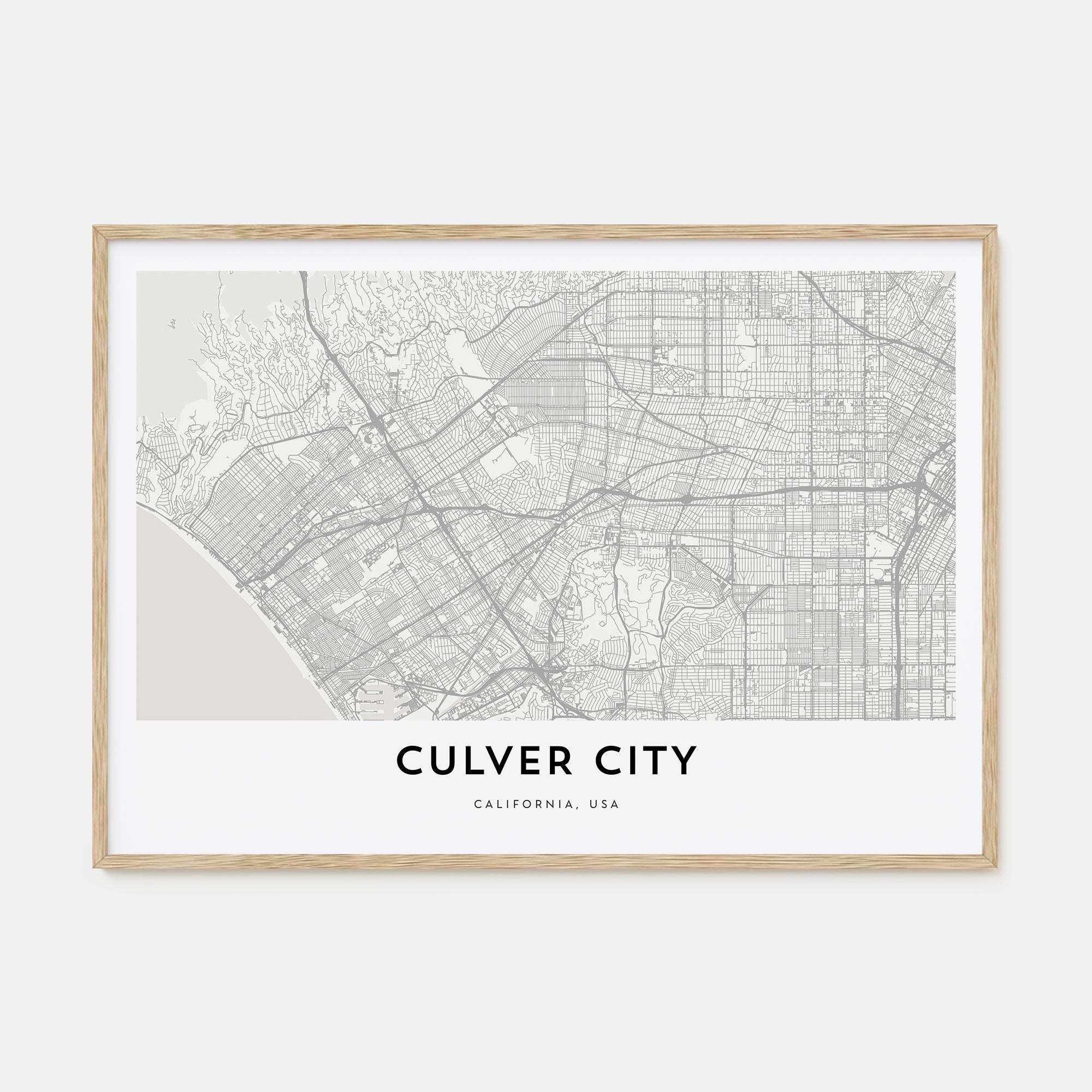 Culver City Map Landscape Poster
