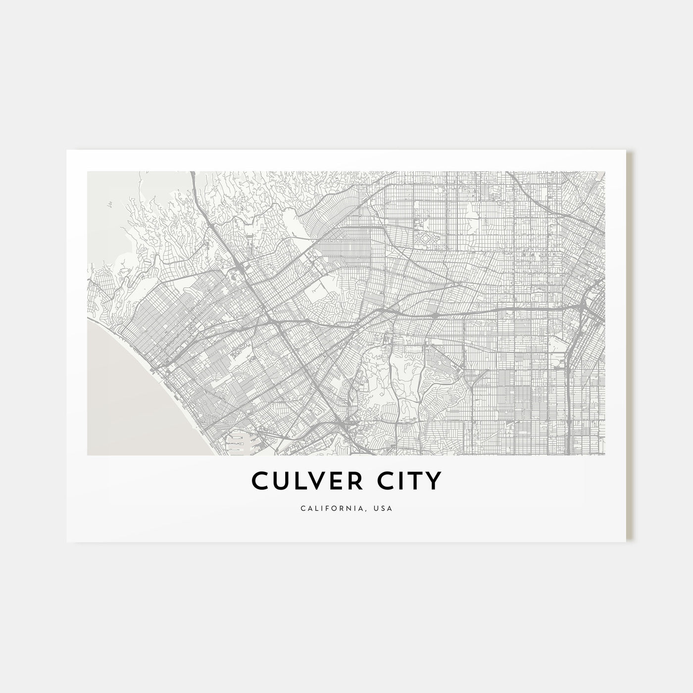 Culver City Map Landscape Poster