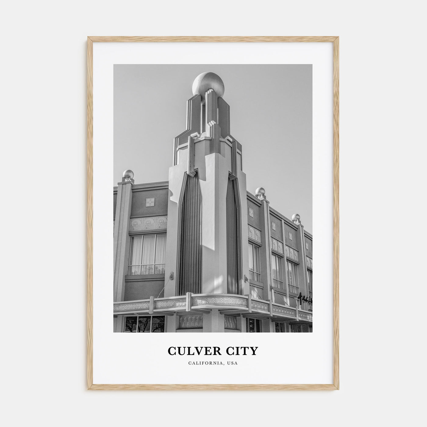 Culver City Portrait B&W Poster