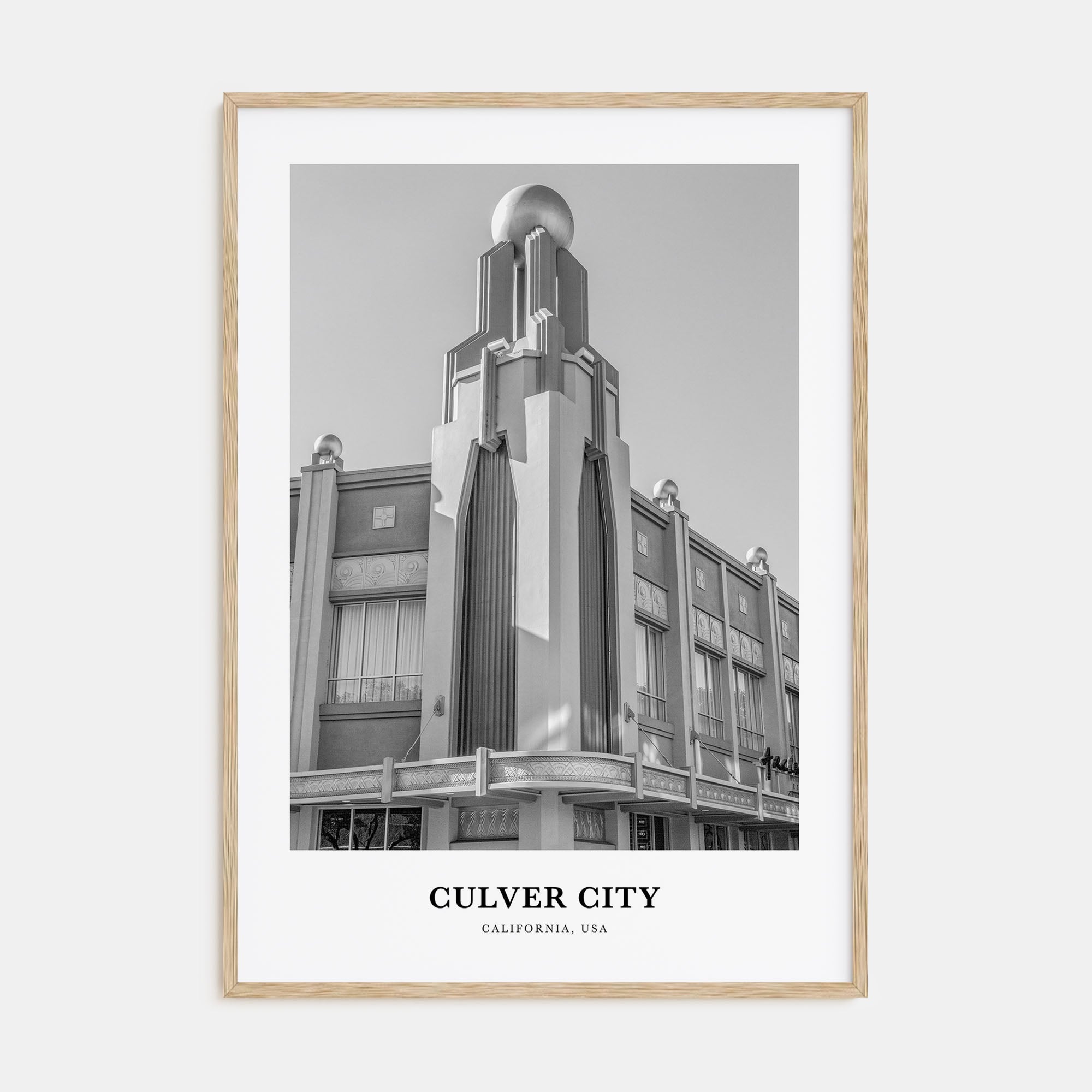 Culver City Portrait B&W Poster
