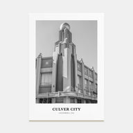 Culver City Portrait B&W Poster