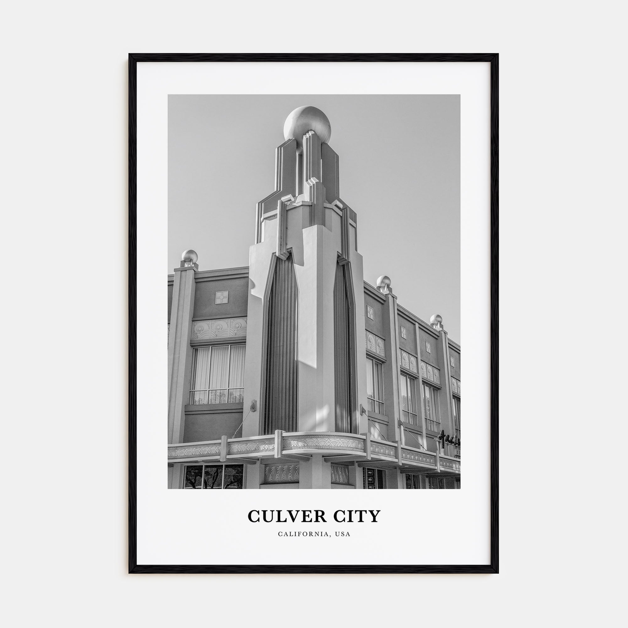 Culver City Portrait B&W Poster
