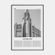Culver City Travel B&W Poster