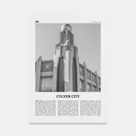 Culver City Travel B&W Poster