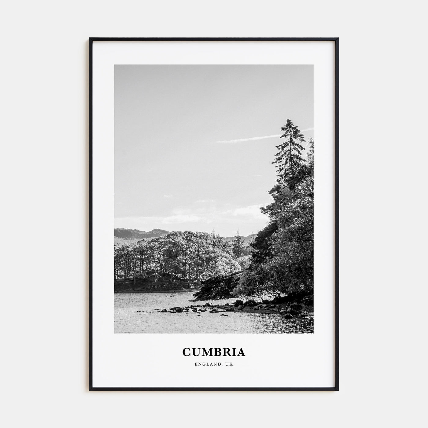 Cumbria Portrait B&W Poster