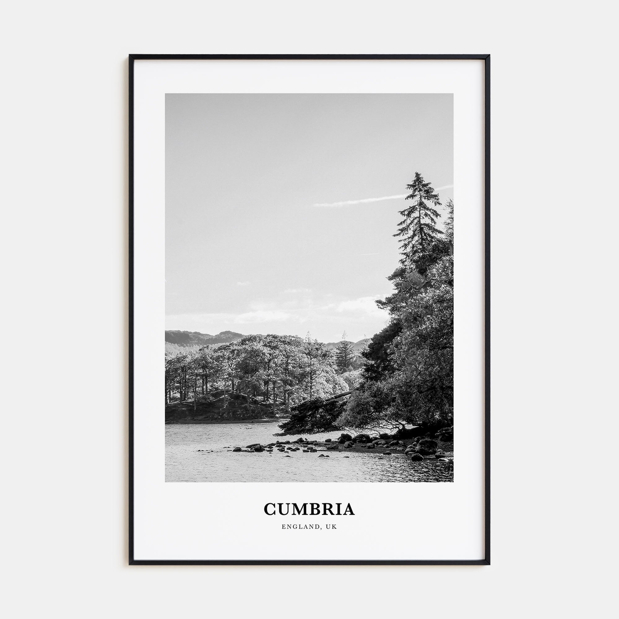 Cumbria Portrait B&W Poster
