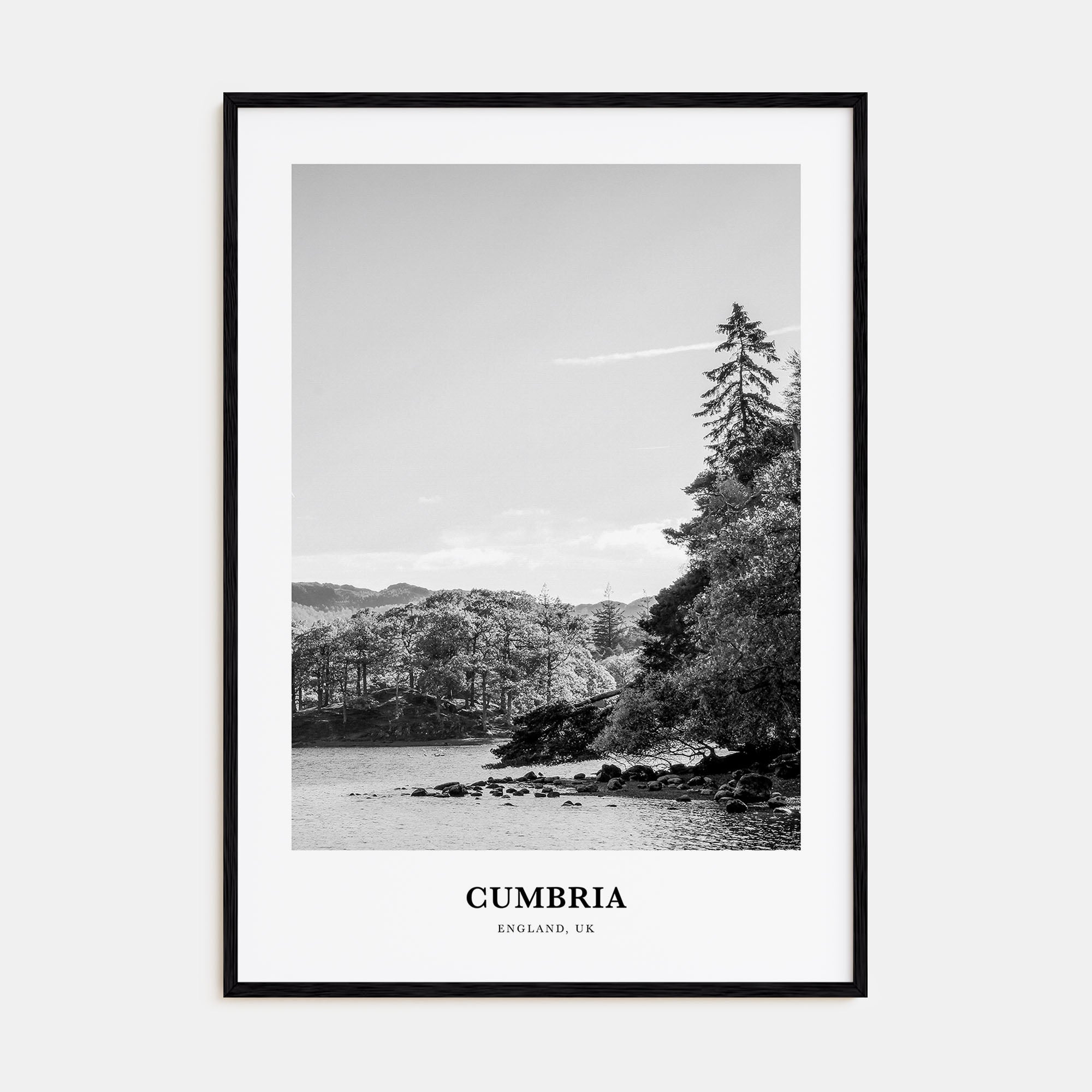 Cumbria Portrait B&W Poster