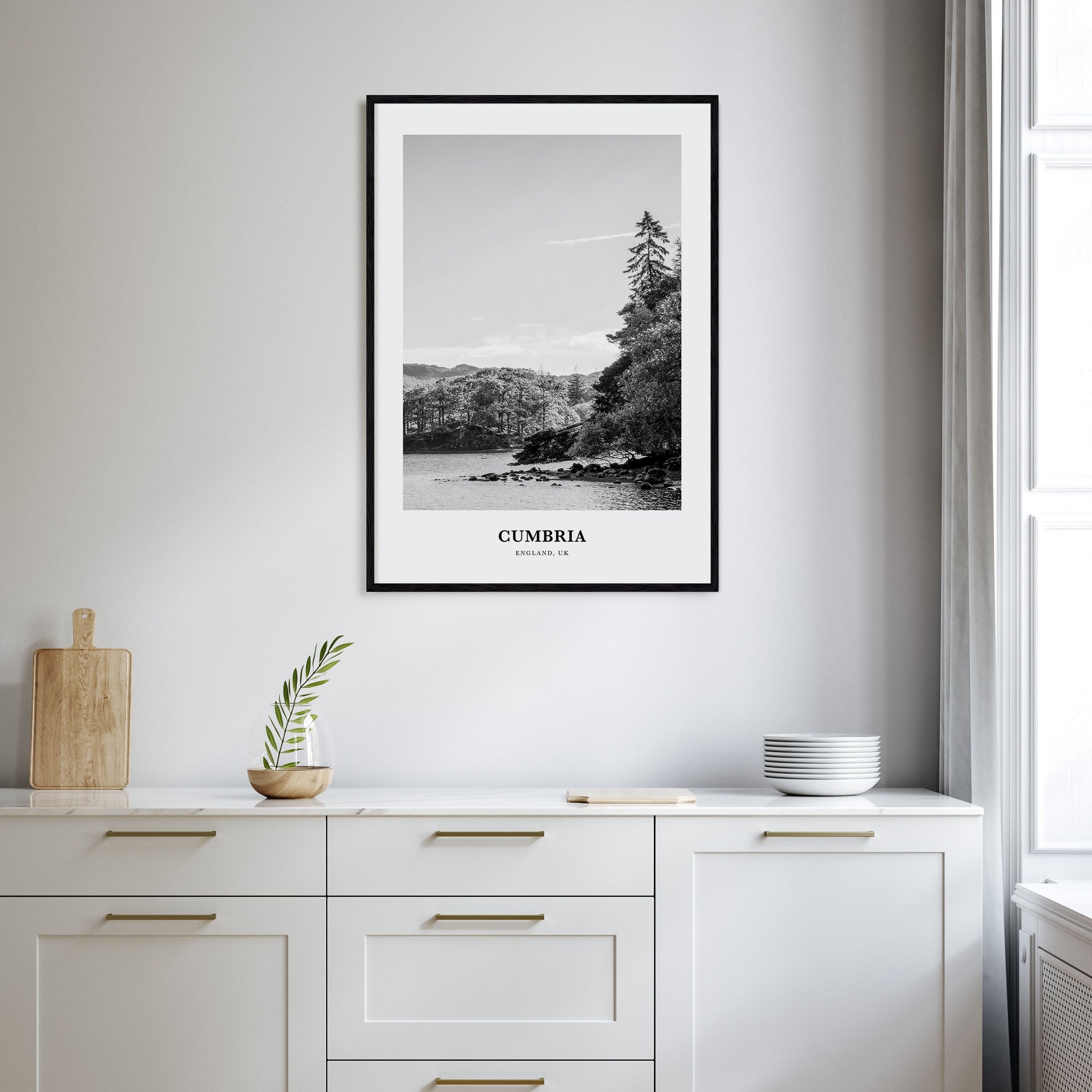 Cumbria Portrait B&W Poster