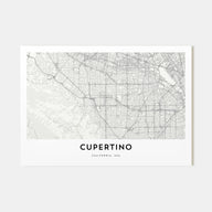 Cupertino Map Landscape Poster