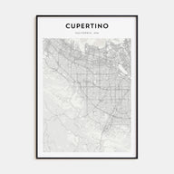 Cupertino Map Portrait Poster