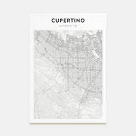 Cupertino Map Portrait Poster